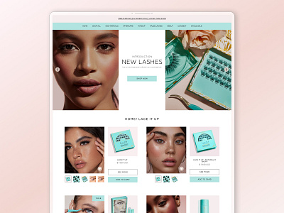 Cosmetic Lash Website branding design ui ux