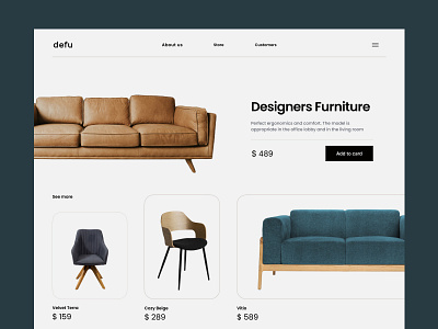 Furniture Landing Page Design furniture graphic design landing ui ux website