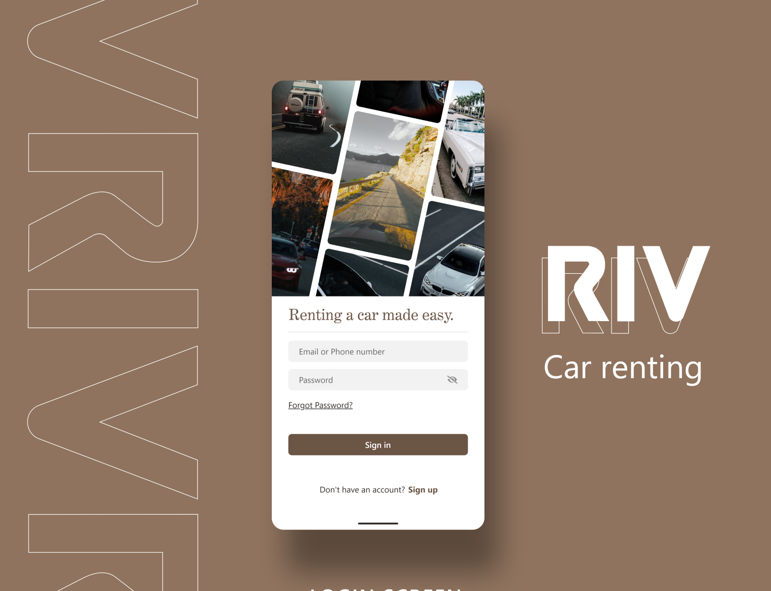 Login screen Car renting Mobile App by Salim Benmokhtar on Dribbble