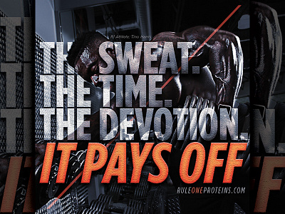 It Pays Off athletic bold quote typographic