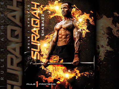 Raq branding design fireman photography photomanipulation sports typography weightlifting