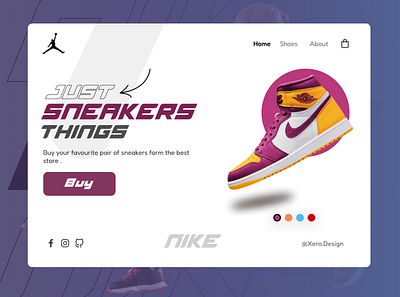Sneakers web design air jordan design jordarn nike nike website sneakers ui web design website design