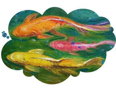 Koi Fish Family fish goldfish harmony koi lake nature peace swimming tranquility