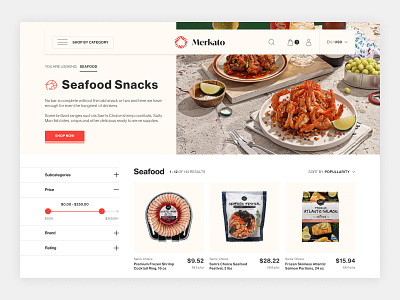Merkato - Online Grocery Shop / Category Page category page design desktop ecommerce food grocery online ui ux