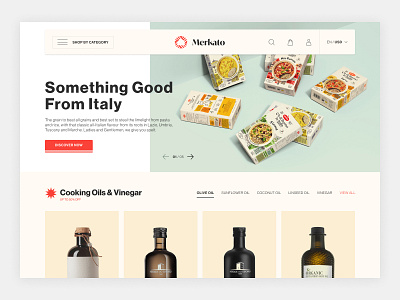 Merkato - Online Grocery Shop / Home Page design desktop ecommerce food grocery home page online shop ui ux