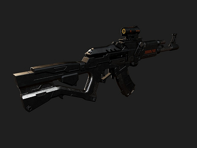 3D Model of scifi AK47