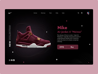 Nike sneakers branding graphic design uiux