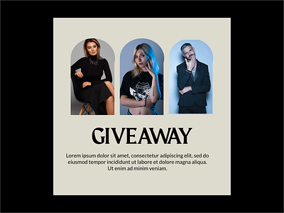 Giveaway Instagram Template announcement banner beautiful business collection competition design event fashion free giveaway graphic design instagram man marketing model promotion social media template woman