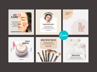 Skincare Instagram Template business cleanser cosmetic cream graphic design healthy instagram makeup man marketing model natural product promotion serum skincare social media spa template woman