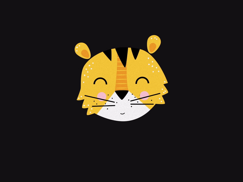 Tiger animation cute lovely motion graphics nice tiger