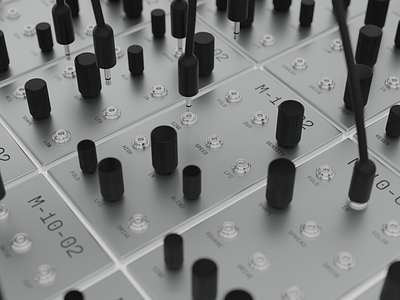 Modular Synthesizer animation 3d audio eurorack instrument motion graphics music sound sounddesign synthesizer
