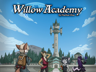 Willow Academy Cover art Concept comic book cover art graphic novel illustration