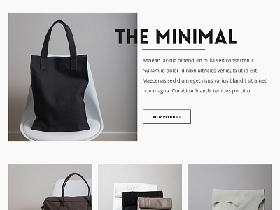 Berdine bags - new website bags design fashion minimal website
