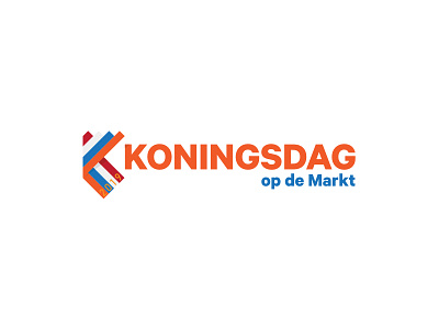 Koningsdag op de Markt logo brand design illustration kingsday lines logo