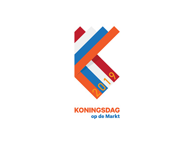 Koningsdag op de Markt Crest Logo brand design icon illustration logo