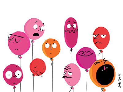 Expressions angry balloon expression faces happy orange pink sad worried