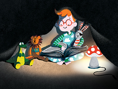 Lights Out character den kidlitart light night reading storytime toys