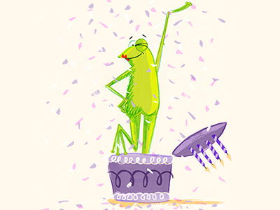Surprise! cake candles cheeky confetti frog surprise