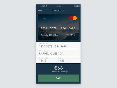 Daily UI #002 - Credit Card Checkout 002 app card checkout credit credit card dailyui payment simple ui ux