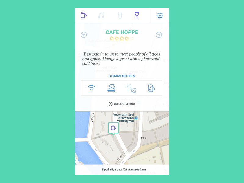 Daily UI #007 - Settings animation app bar daily gif location map places settings ui ux