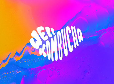 Well Kombucha Logo branding design heart hippie illustration kombucha lettering logo love psychedelic puebla tea vector