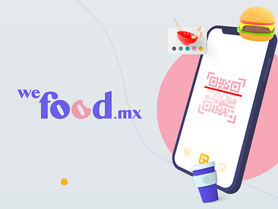 Logo for digital startup WeFood 3d app app design application design digital food food app foodie illustration logo