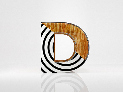 D 36 days of type c4d cinema 4d d letter d wood