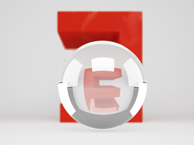 E 36 days of type c4d cinema 4d e letter e reflect sphere