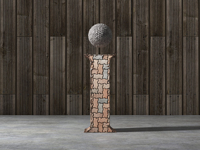 I 36 days of type brick c4d cinema 4d concrete i letter i stone wood