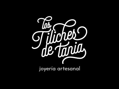 Tiliches De Tania handmade help jewellery lettering ligature logo mexican puebla script startup