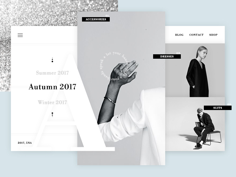 Silver is THE color. inspiration pastel photoshop design fashion web modern minimal white black ux ui