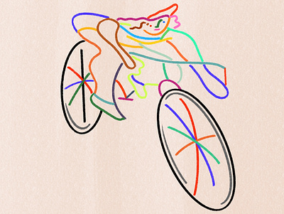 Midwestern Summer bike biking branding chicago design drawing illustration illustrator logo procreate sketch ui ux vector
