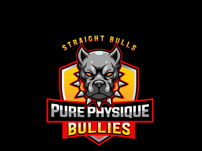 Straight Bulls - Pure Physique Bullies 3d affordable website animation app brand logo branding custom logo design graphic design icon illustration logo logo design logo maker minimal social media marketing typography ui vector web design