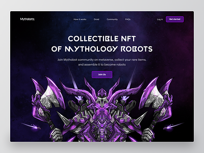 Mythobotz - NFT Landing Page Website