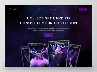 Mythobotz Armor Cards - NFT Landing Page Website