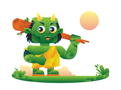 Orc's Journey board character character design fantasy game green icon illustration opening orc