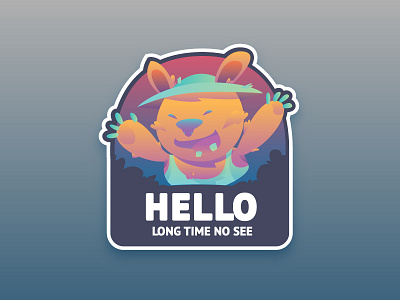 Hello! Long Time No See batch fun game gradient hello illustration monster rabbit sticker vegetable
