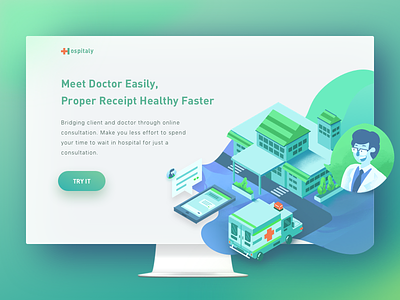 Meet The Doctor app care client doctor helath hospital landing page mobile pharmacy