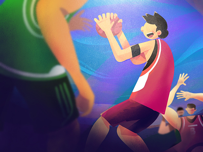Gotcha! He Got The Ball apps basketball hope illustration new year play superapps work