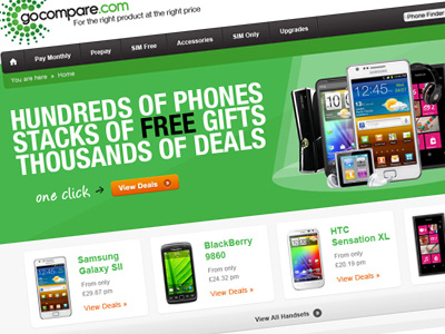 Go Compare ecommerce webdesign