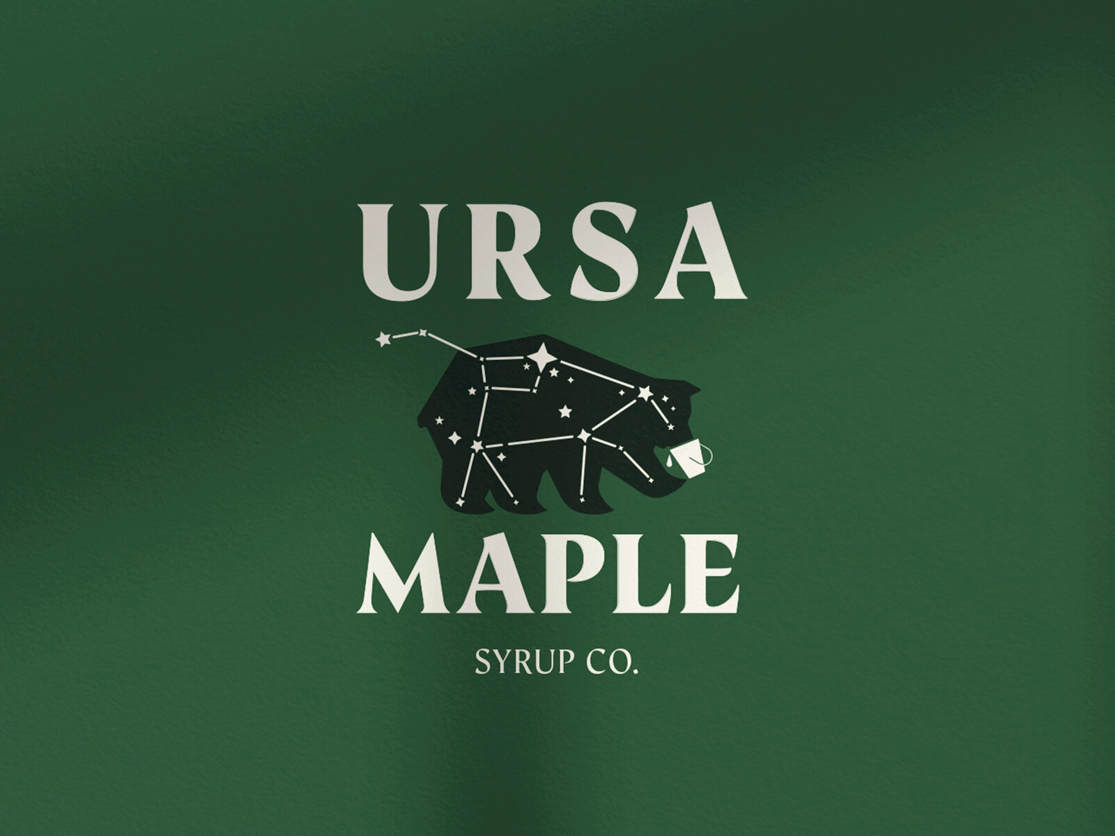 Ursa Maple Syrup Co. bear bottle brand branding constellation hat identity logo maple stars syrup ursa major wisconsin