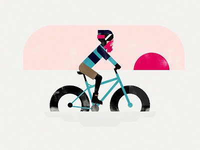 Fatty bicycle biker fat bike geometric winter