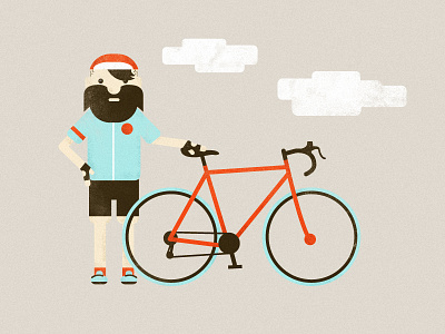 Cyclist beard bicycle bike biker character cyclist illustration