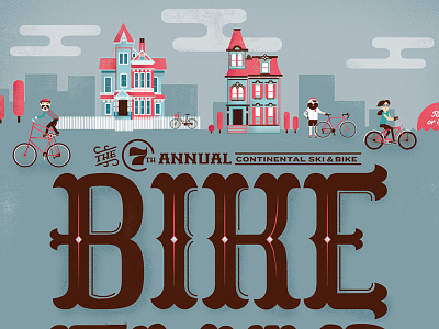 Swap Poster bike bike swap custom typography cyclist house illustration lettering