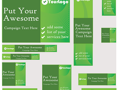 Multiuse Green Banner Design Template sales