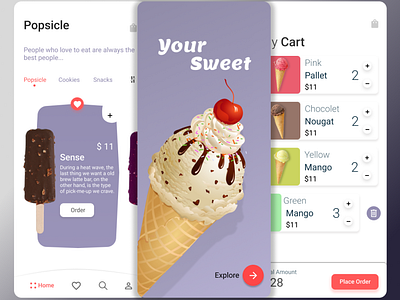 Ice Cream order apps by Md Azim on Dribbble