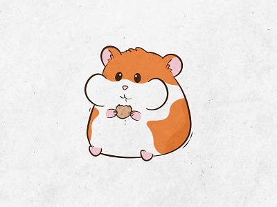 Mmm... Yummy! design graphic design hamster illustration