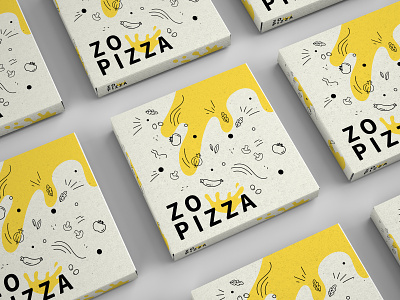 ZO PIZZA! Packaging design box branding design graphic design illustration packaging packaging design pizza vector