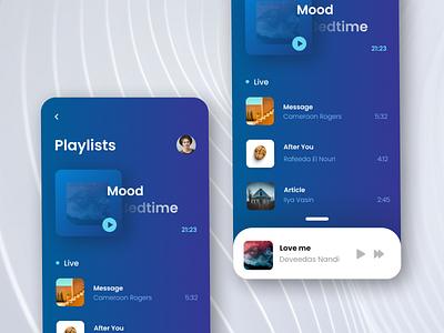 Music Streaming App UI 3d branding figma glassmorphism music app ui music ui spotify ui ui ui ux