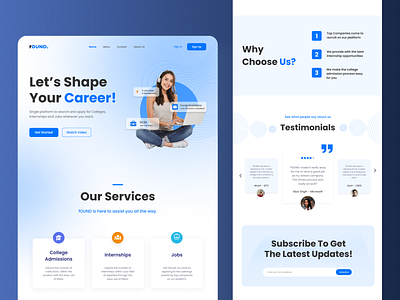 fOUND. - Edtech Startup landing page 3d education figma graphic design ui web design